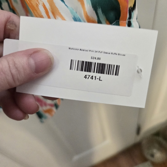 Abstract multicolored blouse - Picture 4 of 5